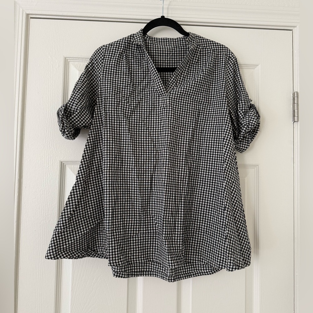 100% Cotton Gingham Blouse